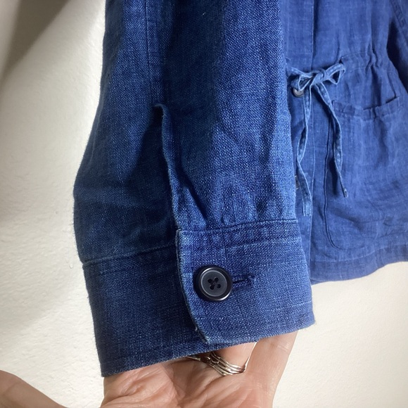 Lauren Dry Goods Supply Linen Chambray Chore Jacket Lg - Picture 5 of 10